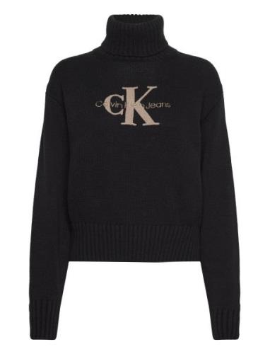 Chenille Monologo Sweater Black Calvin Klein Jeans