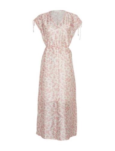 Mschisadora Sl Maxi Dress Aop Pink MSCH Copenhagen