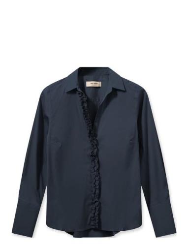 Mmsybel Satin Shirt Navy MOS MOSH