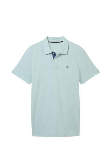 Basic Polo With Contrast Blue Tom Tailor