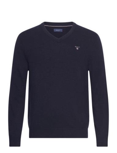 Extrafine Lambswool V-Neck O/S Navy GANT