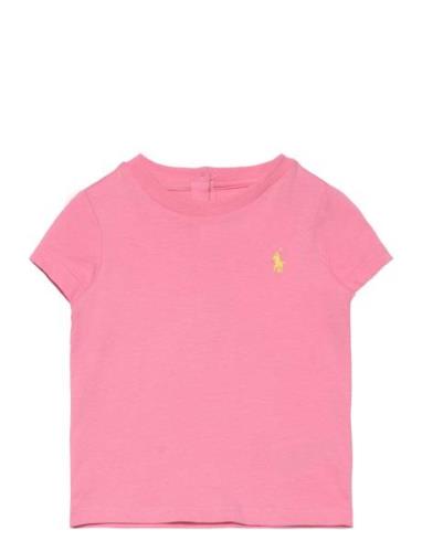 Cotton Jersey Crewneck Tee Pink Ralph Lauren Baby