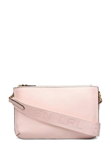 Leather Medium Landyn Crossbody Bag Pink Lauren Ralph Lauren