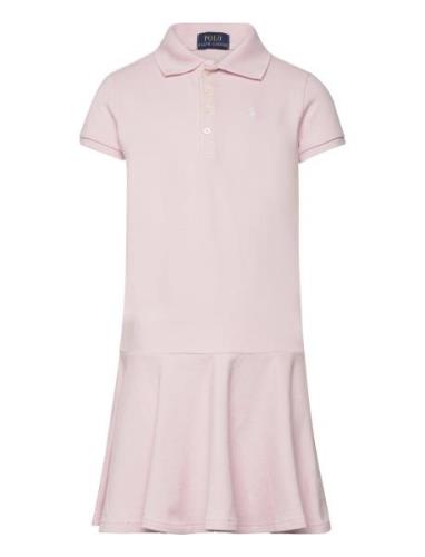 Stretch Mesh Polo Dress Pink Ralph Lauren Kids