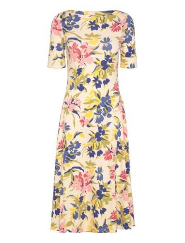 Floral Stretch Cotton Midi Dress Patterned Lauren Ralph Lauren