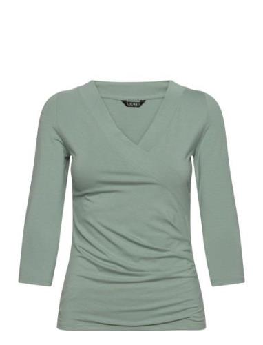 Surplice Jersey Top Green Lauren Ralph Lauren