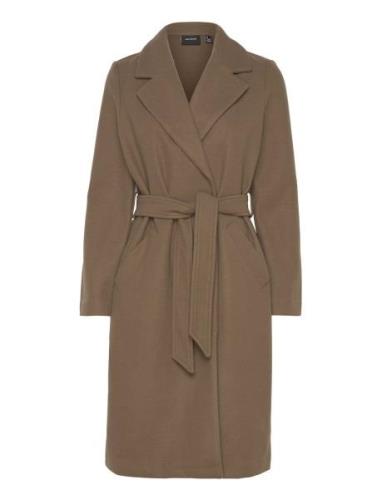 Vmfortuneaya Long Coat Ga Noos Brown Vero Moda