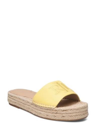 Polly Nappa Leather Espadrille Yellow Lauren Ralph Lauren