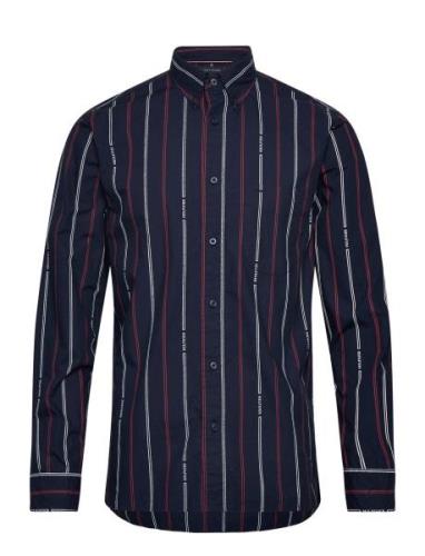 Hilfiger Double Stp Rf Shirt Navy Tommy Hilfiger