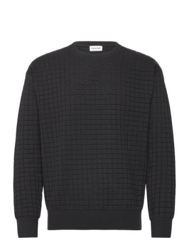 Check Pattern Sweater Black Calvin Klein