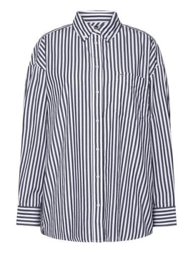 Tjw Ovs Pinstripe Shirt Navy Tommy Jeans