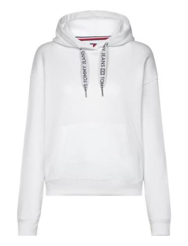 Tjw Bxy Logo Drawcord Hoodie Ext White Tommy Jeans