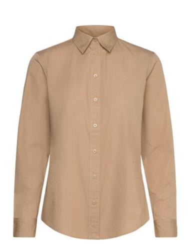 Featherweight Cotton Shirt Beige Lauren Ralph Lauren