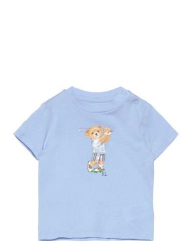 Polo Bear Cotton Jersey Tee Blue Ralph Lauren Baby