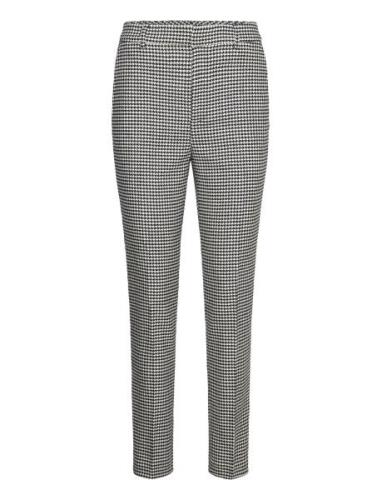 Houndstooth Twill Cropped Pant Black Lauren Ralph Lauren