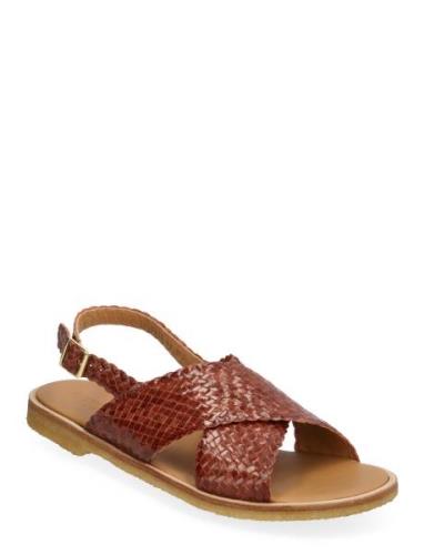 Sandals - Flat - Open Toe - Op Brown ANGULUS