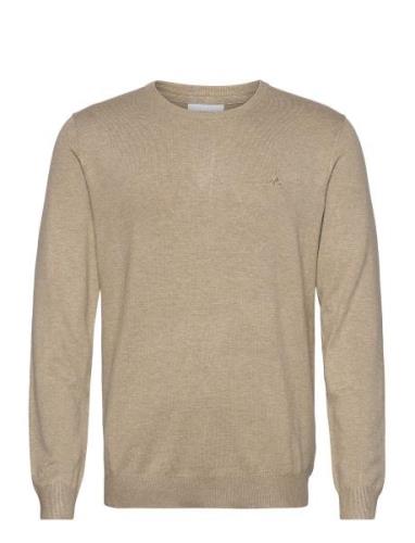 Ecovero L/S O-Neck Knit Beige Lindbergh