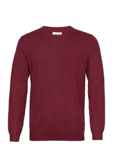 Ecovero L/S O-Neck Knit Burgundy Lindbergh