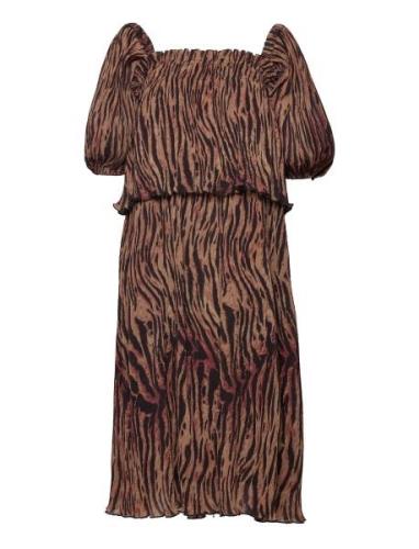 Pleated Georgette Brown Ganni