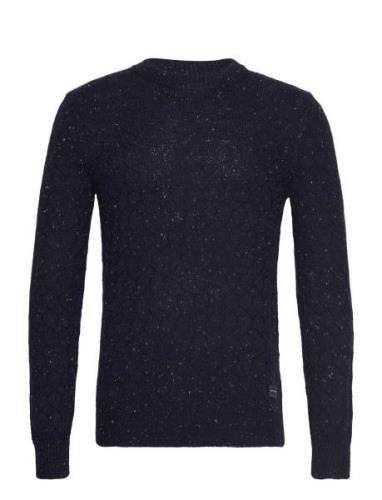 Nep Structured Knit Pullover Navy Tom Tailor