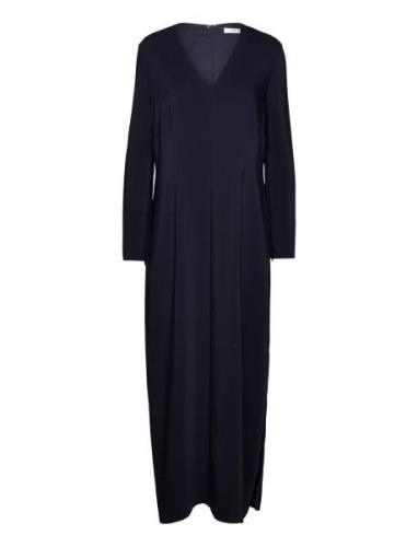 Ankle Length Shift Dress Navy IVY OAK