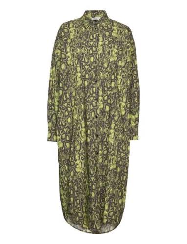 Colette Saale Dress Aop Green Mads Nørgaard