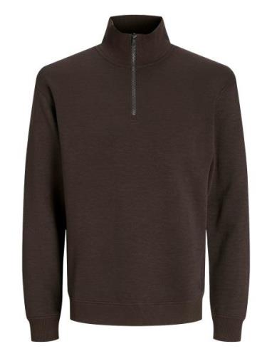 Jjebradley Sweat Half Zip Noos Brown Jack & J S