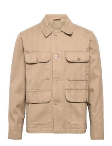 Bosco Herringb Twill Jacket Beige Wood Wood