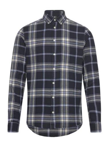 Cfanton Ls Bd Checked Shirt Navy Casual Friday