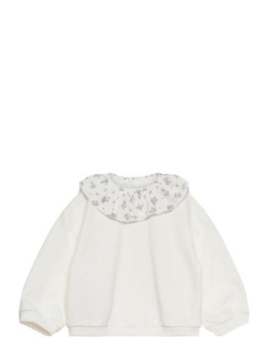 Babydoll Neck Sweatshirt White Mango