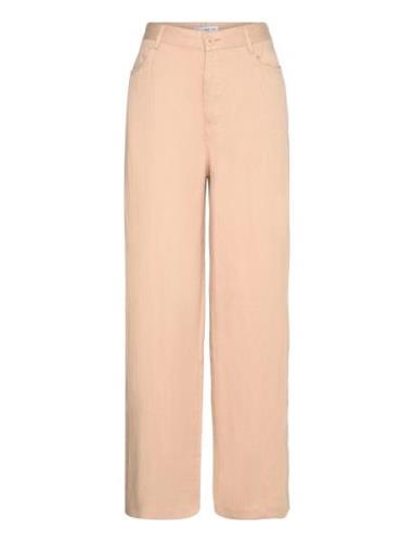 Flowy Straight-Fit Trousers Beige Mango