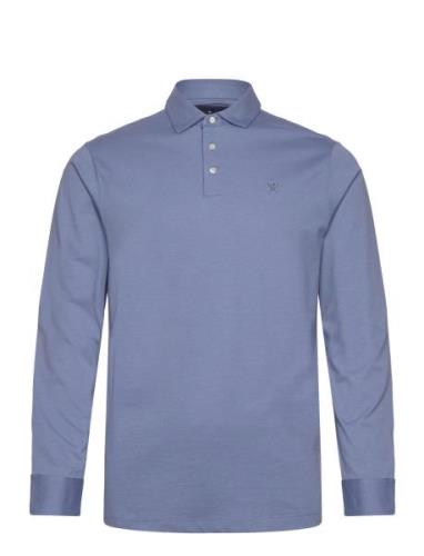 Pima Cotton Polo Ls Blue Hackett London