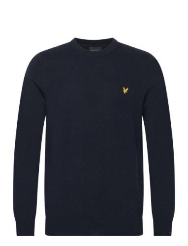 Cotton Merino Crew Neck Jumper Navy Lyle & Scott