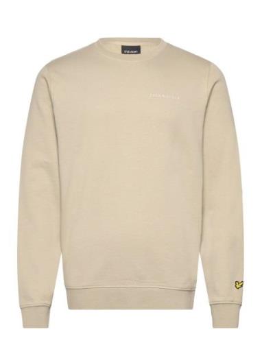 Embroidered Crew Neck Sweatshirt Beige Lyle & Scott