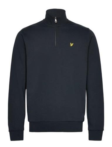 Loopback Quarter Zip Sweat Navy Lyle & Scott