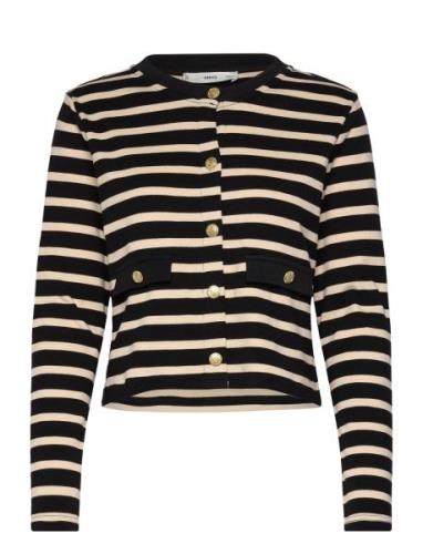 Striped Cardigan With Buttons Black Mango