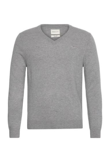 Extrafine Lambswool V-Neck Grey GANT