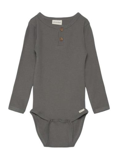 Body Ls Rib Grey Minymo