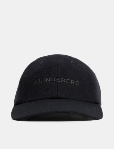 Elijah Flat Wool Logo Cap Black J. Lindeberg