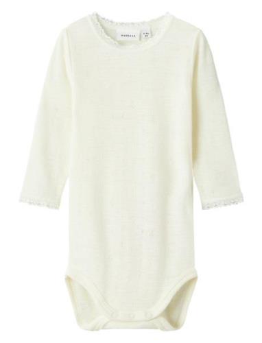 Nbfwang Wool Needle Ls Body Solid Noos White Name It