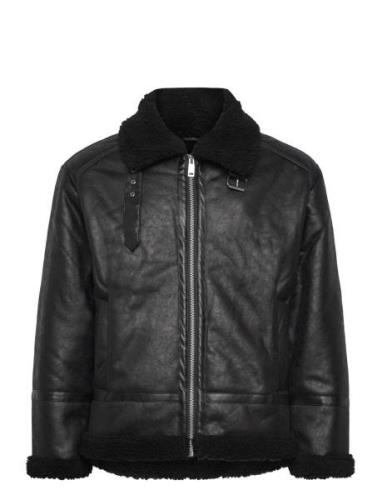 Faux Shearling Jacket Black Lindbergh