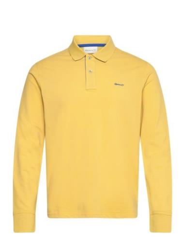 Reg Contrast Pique Ls Rugger Yellow GANT