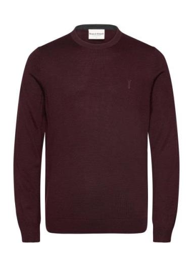 Bs Jupiter Regular Fit Knitwear Burgundy Bruun & Stengade