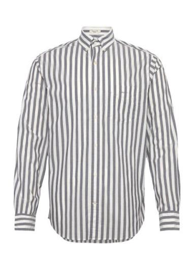 Reg Poplin Stripe Shirt Blue GANT