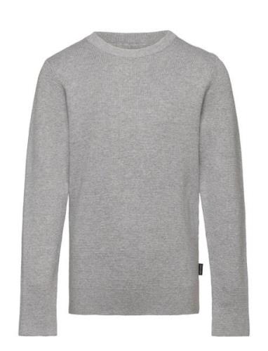 Jprblamilano Stitch Knit Crew Neck Jnr Grey Jack & J S