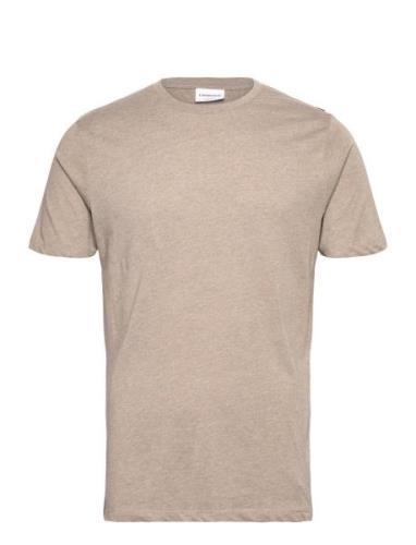 Basic Tee S/S In Melange Beige Lindbergh