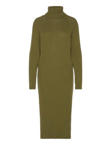 Yasmavi Knit Midi Rollneck Dress Noos Green YAS