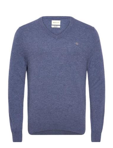 Extrafine Lambswool V-Neck Blue GANT