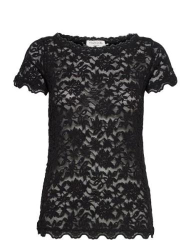 Full Lace T-Shirt Black Rosemunde