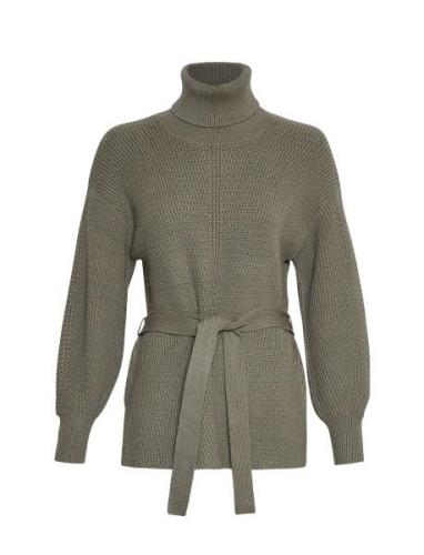 Mschamari Rachelle R Belt Pullover Khaki MSCH Copenhagen